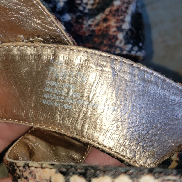 BCBGeneration Snakeskin Platform Wedge Sandals - Picture 9 of 11